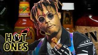 Juice WRLD Eats Spicy Wings LIVE  Hot Ones [upl. by Fiorenze]