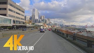 4K Seattle Streets  Car Driving Relax Video  Washington State USA [upl. by Sadella]