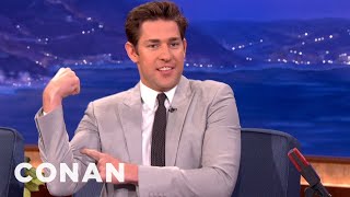 John Krasinski Didnt Think Hed Get A Second Date With Emily Blunt  CONAN on TBS [upl. by Hnah]