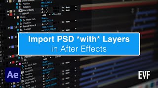 Import PSD with Layers in After Effects [upl. by Ahsetel]