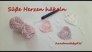 Süße Herzen häkeln [upl. by Zacharia]