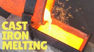 MELTING CAST IRON WITH PROPANE AT HOME  1300°C DevilForge [upl. by Adiam485]