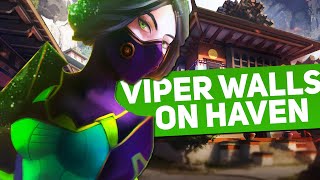 Expert Viper Guide to Attacking on Haven  Viper Smoke and Wall Lineups  How to Play Viper on Haven [upl. by Sheena416]