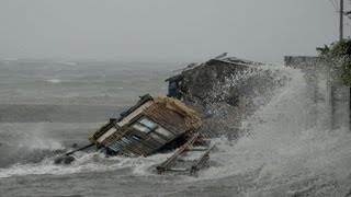 Powerful Typhoon Smashes Philippines [upl. by Nenerb]