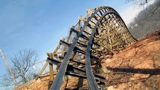 Outlaw Run front seat onride HD POV Silver Dollar City [upl. by Frieda]