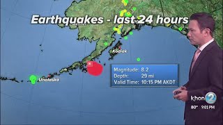 Hawaii under Tsunami Watch after 81 earthquake off Alaska [upl. by Hsara]