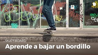 Cómo bajar un bordillo  Skateboard [upl. by Golub828]