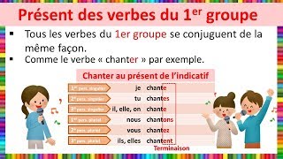 Le présent des verbes du 1er groupe [upl. by Nie]