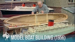 Model Boat Building Edinburgh Castle UnionCastle Line Ship 1956  British Pathé [upl. by Black102]