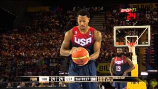 TurkeyUSA 4035 FIBA Basketball World Cup  2nd Quarter [upl. by Ecirtac]