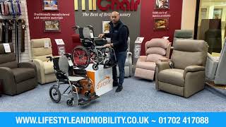 Full Review on the Karma Ergo Lite 2 Wheelchair in transit and Self Propelled [upl. by Aciretahs]