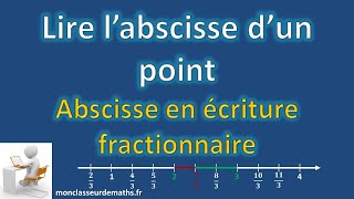 Lire labscisse en écriture fractionnaire dun point [upl. by Bradan]