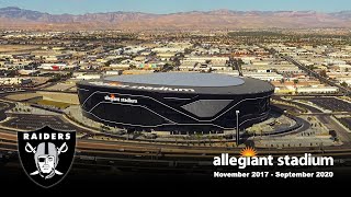 Raiders Allegiant Stadium  Mustsee 4K timelapse movie [upl. by Matti297]