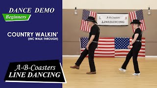 COUNTRY WALKIN  Line Dance Demo amp Walk Through [upl. by Opaline]