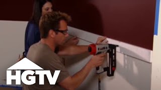 How to Install Wainscoting  HGTV [upl. by Maurie]