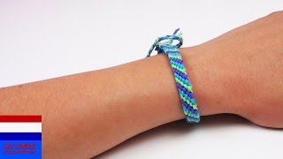 DIY armband  vriendschapsbandje knopen van katoen [upl. by Nwahsirhc892]