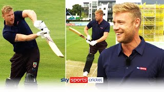 Andrew Flintoff Batting Masterclass 🏏 [upl. by Bernat]