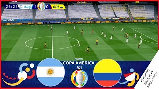 ARGENTINA vs COLOMBIA  RESUMEN  HIGHLIGHTS  Copa America 2021  Simulación amp Predicción [upl. by Berga]