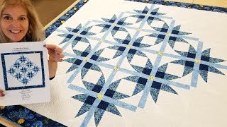 SUPER EASY CURVES  Free quotCathedral Starsquot Quilt Pattern [upl. by Isyad852]