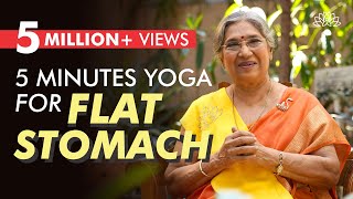 Health amp Fitness  5 Minute Yoga for Flat Stomach [upl. by Pandolfi]