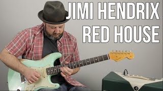 Jimi Hendrix Red House Inspired Guitar Lesson  Tutorial [upl. by Magocsi]