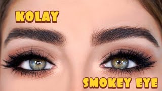 KOLAY SMOKEY GÖZ MAKYAJI NASIL YAPILIR [upl. by Nabila602]