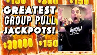 GREATEST Group Slot Pull JACKPOTS [upl. by Esertap]