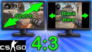 CSGO 43 Resolution Tutorial Stretched amp Black Bars [upl. by Negroj]