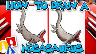 How To Draw A Mosasaurus Dinosaur [upl. by Ative]