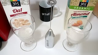 Oat Milk vs Almond Milk part 2 Frothing Test [upl. by Yamauchi841]