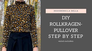 Rollkragenpullover nähen [upl. by Chader385]