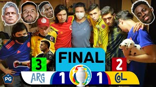 Argentina 1 Colombia 1 3  2 Penales 🔥 Copa América 2021 😱 Reacciones Amigos🔥 El Club de la Ironía [upl. by Warga]