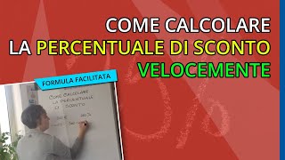 Come calcolare la percentuale di Sconto Velocemente  Maria Grazia Pastore [upl. by Mika]