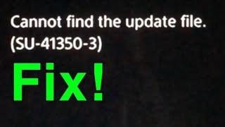 PS4 Cannot find the update file SU413503 ERROR CODE HOW TO FIX [upl. by Finzer]