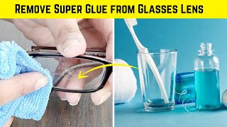 How to Remove Super Glue from Glasses Lens  DIY Solutions [upl. by Remlap]