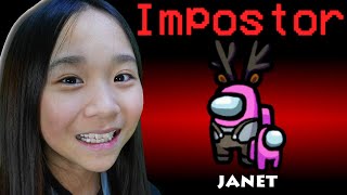 Janet was the Imposter EVERY ROUND  Among Us [upl. by Melloney250]