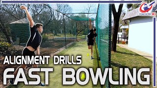 Fast Bowling Drills  Alignment [upl. by Nuawad]