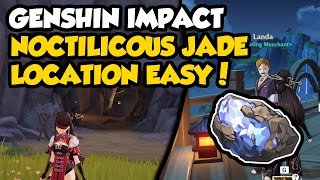 EASY Where to Find Noctilucous Jade in Genshin Impact Location Big Business Quest Guide [upl. by Lourie]