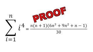 Sum of n integers to the power of 4 Simple Proof [upl. by Sasnett507]