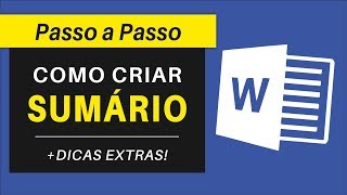 Como Fazer SUMÁRIO no Word com Facilidade  Passo a Passo [upl. by Virgilio]