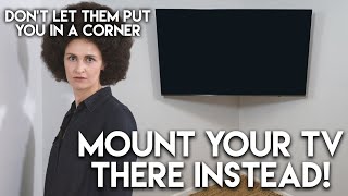 How to Mount your TV in a Corner  DIY Corner TV Wall Mount Demo With Rob Boss [upl. by Aurea735]