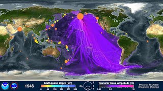 120 Years of Earthquakes and Their Tsunamis 19012020 [upl. by Shushan]