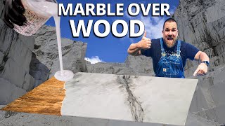 Easiest Way to Make White Marble with Epoxy  Stone Coat Countertops [upl. by Lutim]