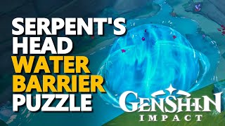 Serpents Head Water Barrier Dome Puzzle Genshin Impact [upl. by Odnumyer556]