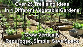 Over 25 Vegetable Garden Trellising Designs Crop Examples Materials Vertical Growing Ideas [upl. by Fletcher]