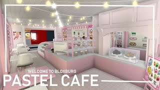 Bloxburg  Pastel Pink Cafe Speedbuild [upl. by Ttocs967]