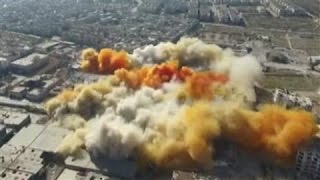 Syrian Rebels Release Footage of a Bomb Attack [upl. by Arlena]