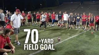 Andrew Baggett  70Yard Field Goal  NFL Draft Eligible Kicker [upl. by Marnie]