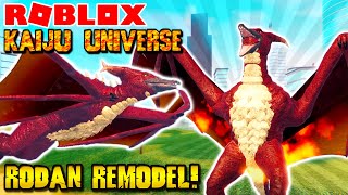 Roblox Kaiju Universe  Heisei Rodan REMODEL Update [upl. by Anaujnas282]