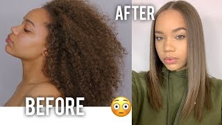 CURLY TO STRAIGHT No Frizz No Damage [upl. by Frame]